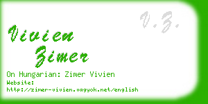vivien zimer business card